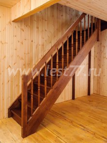 Деревянная межэтажная лестница 40-06