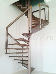 Винтовая деревянная лестница 03 Винтовая деревянная лестница 03