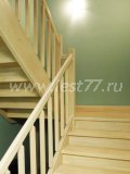 Белая двухмаршевая лестница 15-20