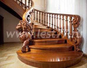 Элитная парадная лестница со львом 36-08